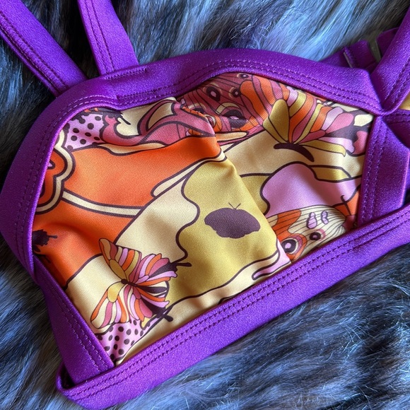 Solstice Intimates *NEW* *Limited Edition* Butterfly Print Bikini Swim Top - Picture 3 of 12